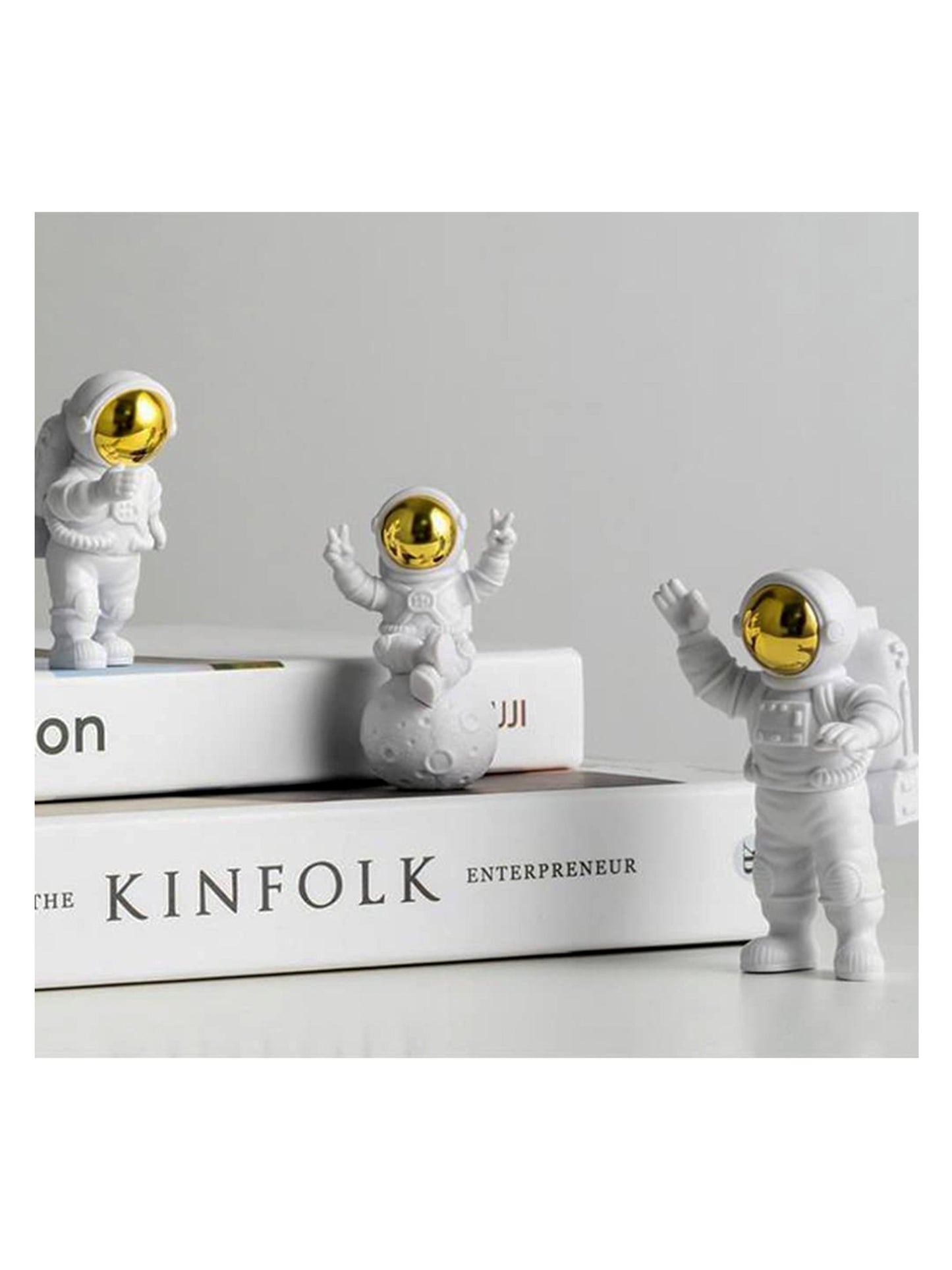 3 X MOON FIGURES - WHITE